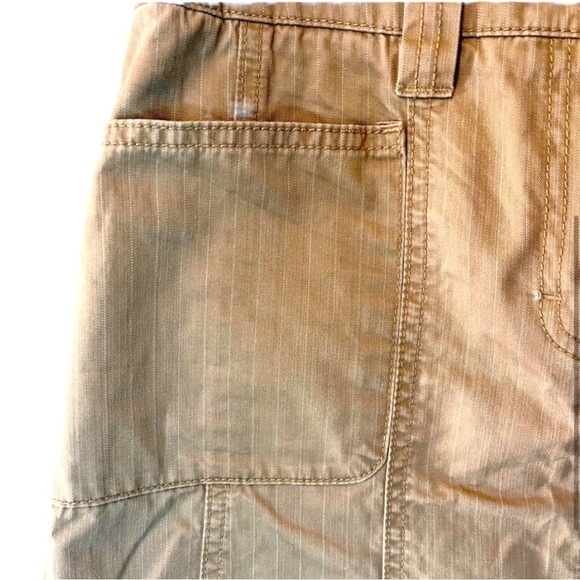 Vintage ESPRIT 90s Y2K Cotton Pinstripe Mini Skirt with Pleats - Picture 3 of 8